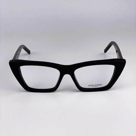 Saint Laurent SL291 001 Eyeglasses Black Blue Block Cat Eye Women